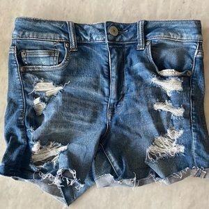American Eagle ripped jean shorts